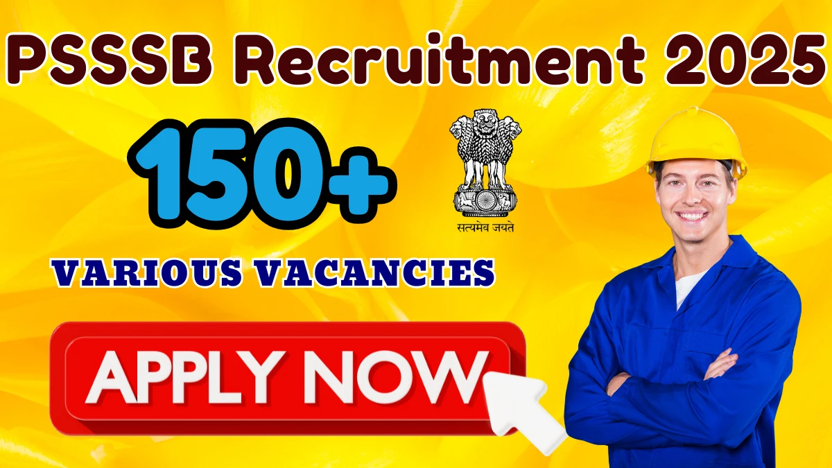 PSSSB Junior Technician, Librarian and More Recruitment 2025: Apply for 159 Posts