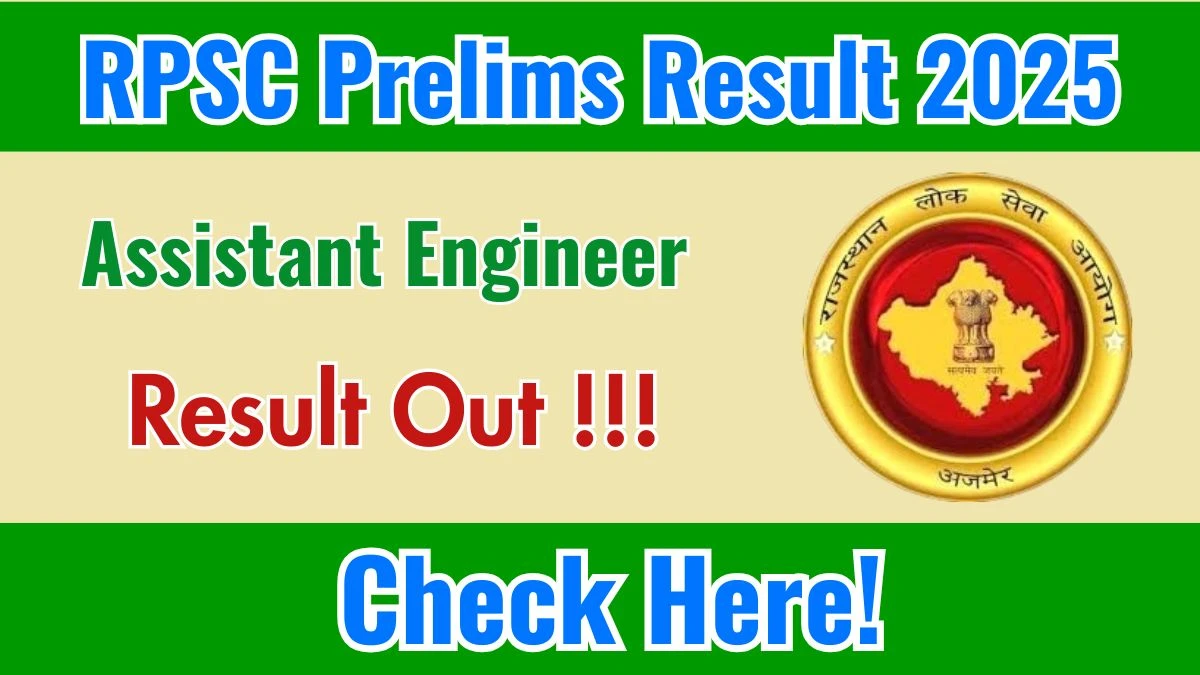 Title  RPSC Assistant Engineer Result 2025 OUT at rpsc.rajasthan.gov.in - Download Link Here