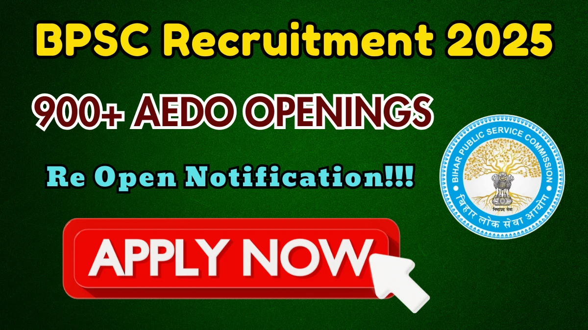 BPSC Assistant Education Development Officer Recruitment 2025: Apply for 935 Posts
