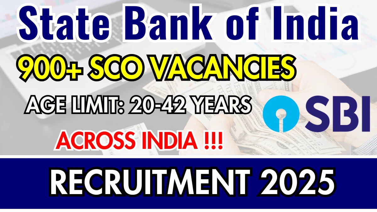 SBI Specialist Cadre Officers Recruitment 2025: Apply for 996 Posts