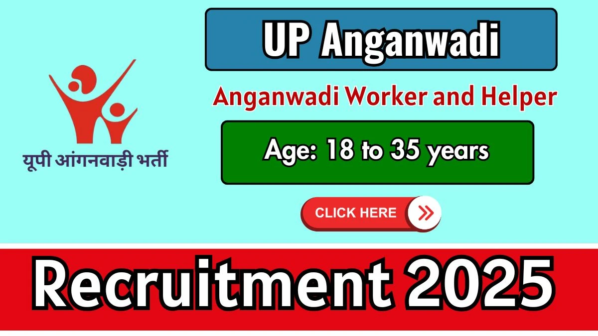 UP Anganwadi Anganwadi Worker and Helper Recruitment 2025: Apply for 1057 Posts