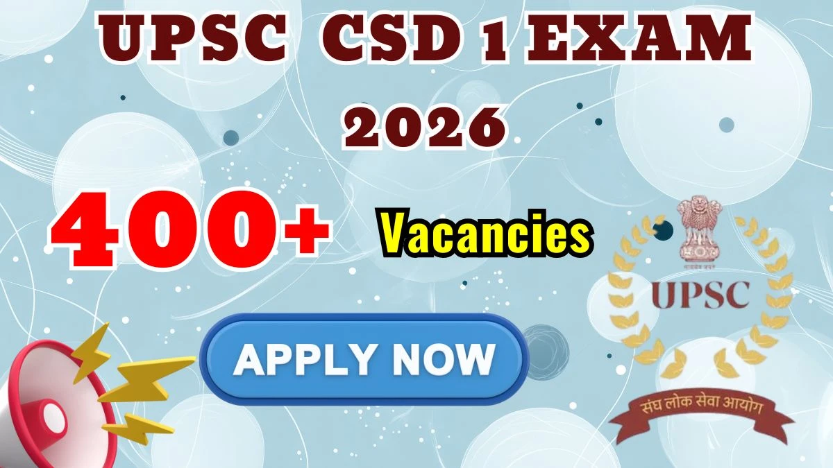 UPSC CDS 1 Recruitment 2025: Apply for 451 Posts
