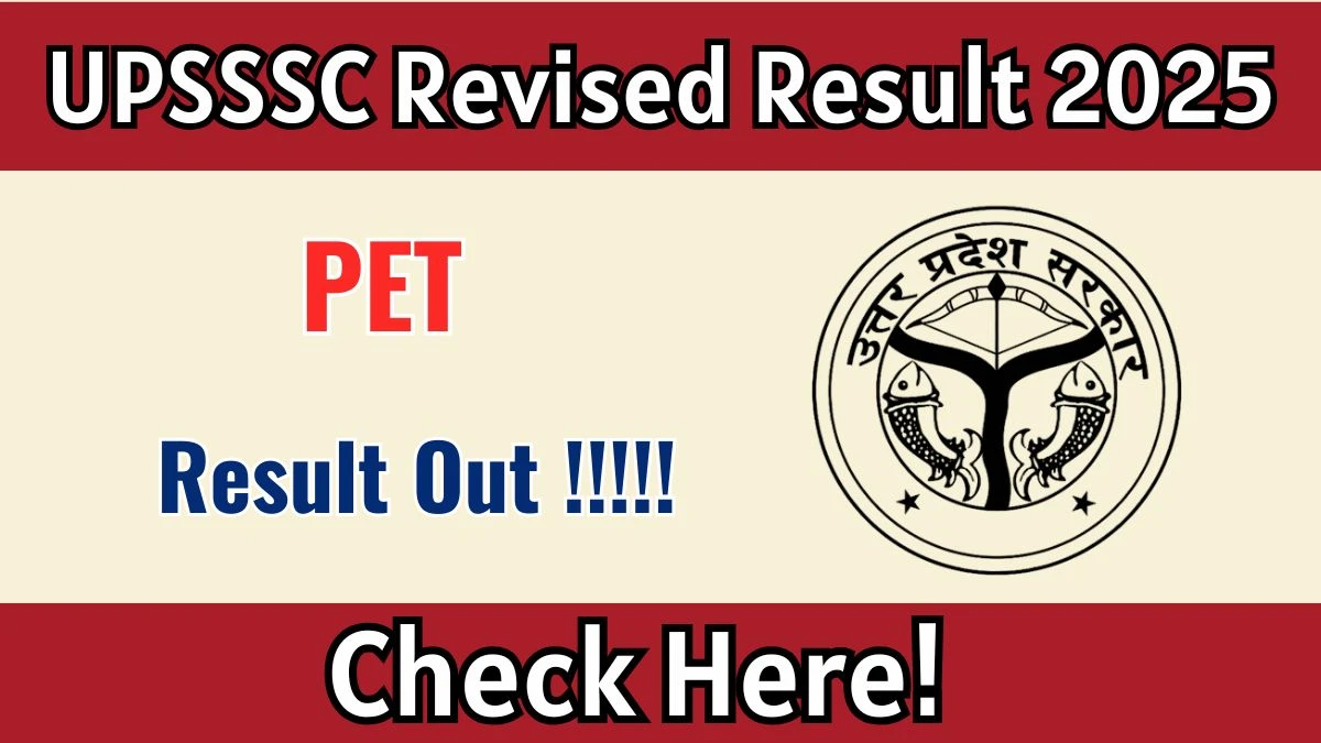 UPSSSC PET Result 2025 OUT at upsssc.gov.in - Download Link Here