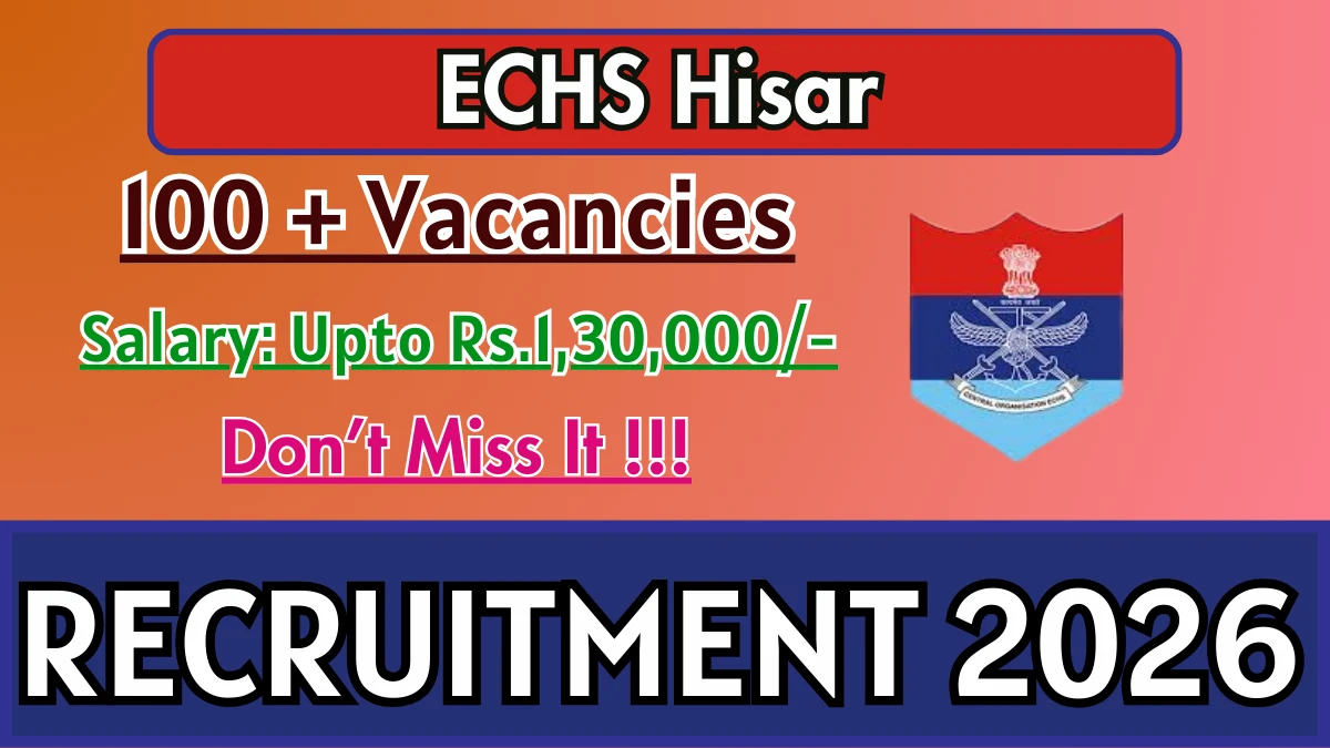 ECHS Hisar Peon, Clerk, Driver and More Recruitment 2026: Apply for 178 Posts