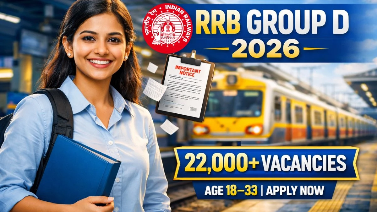 RRB Group D Recruitment 2026: Apply for 22195 Posts