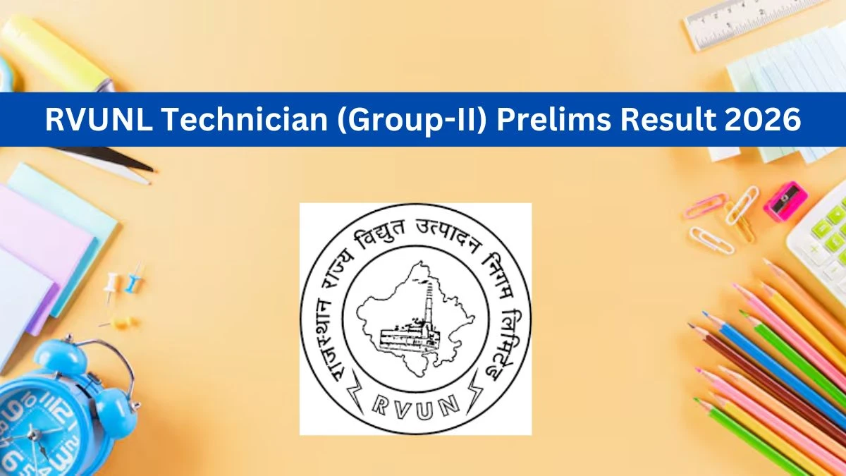 RVUNL Technician (Group-II) Result 2026 OUT at energy.rajasthan.gov.in - Download Link Here