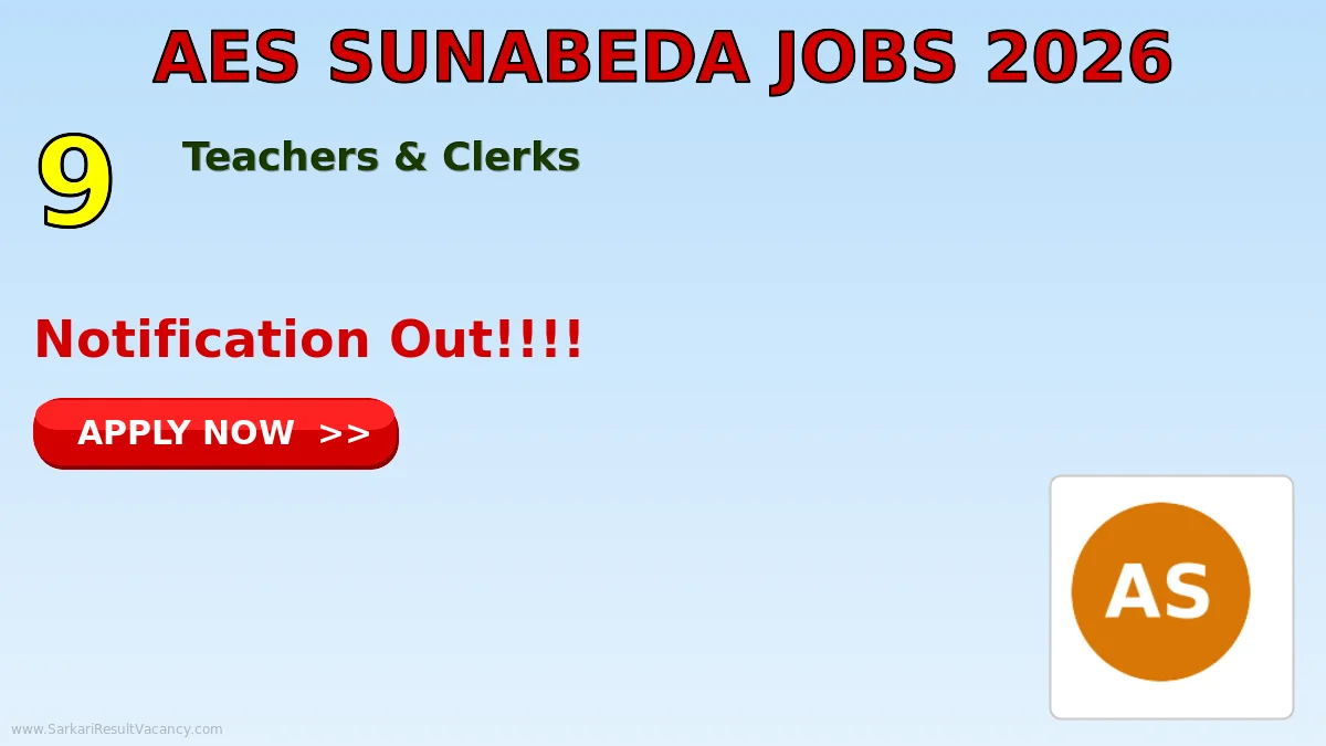 AES Sunabeda Recruitment 2026