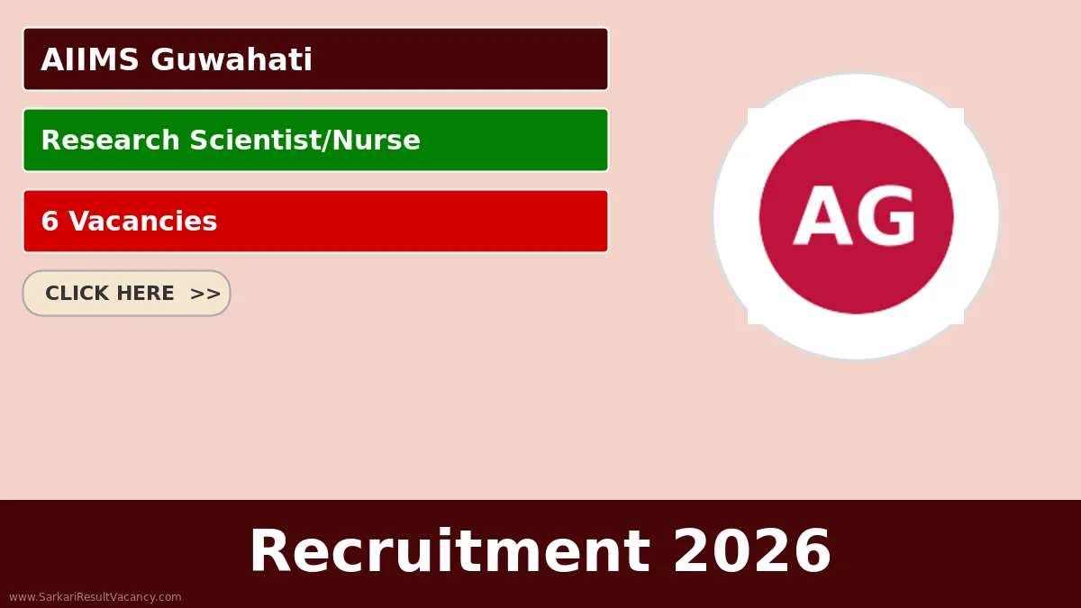 AIIMS Guwahati TB Research Project Recruitment 2026