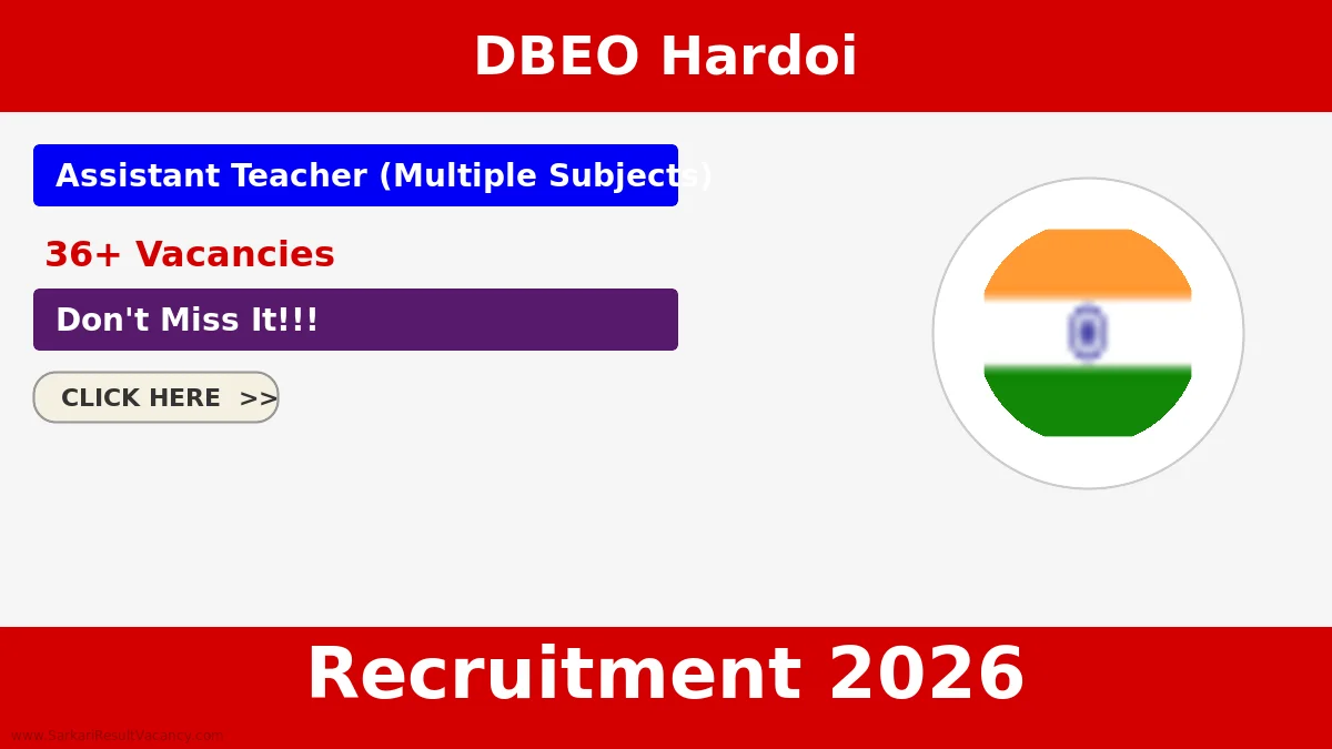 DBEO Hardoi Recruitment 2026