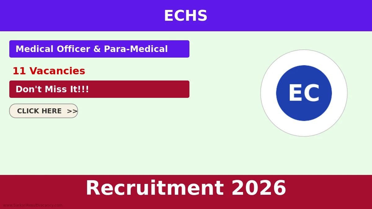 ECHS Recruitment 2026