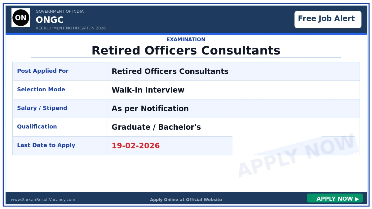 ONGC Recruitment 2026