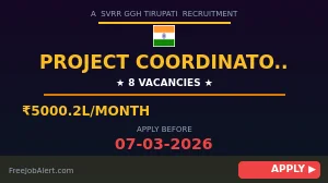 SVRRGGH Tirupati Recruitment 2026 - Apply Offline for Ward Boy, DEO and Other Posts