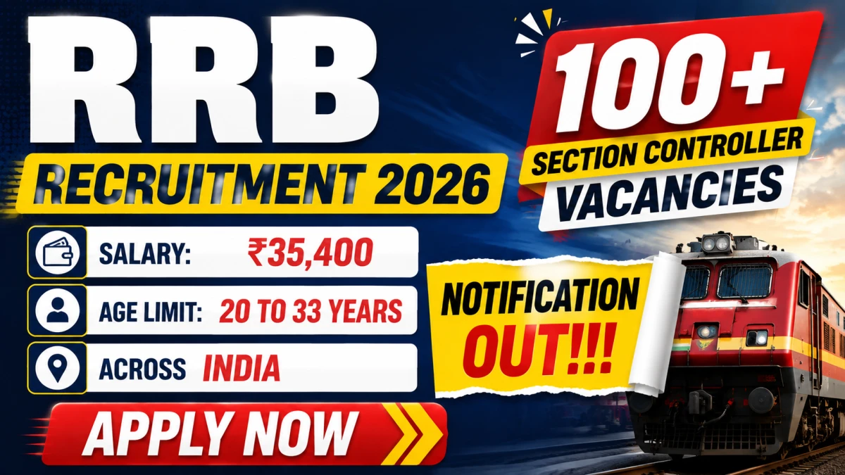 RRB Section Controller Recruitment 2026: Apply for 119 Posts
